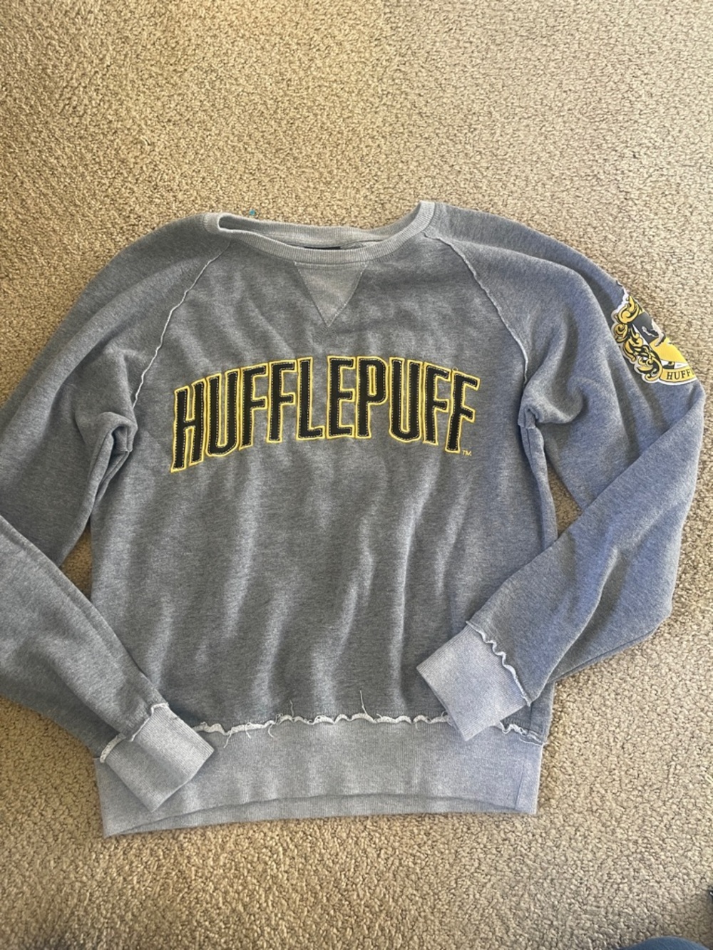 Hufflepuff Gray Logo Sweatshirt